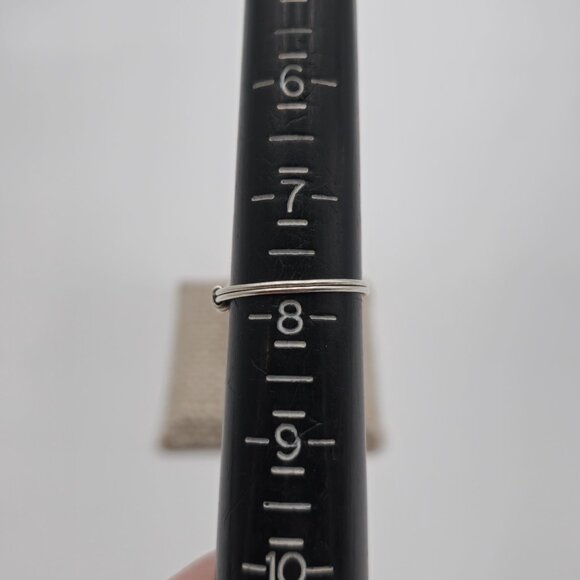 Size 7.75 Sterling Silver Handmade Wire Chrysocolla Stone Ring A3280 - Picture 6 of 8